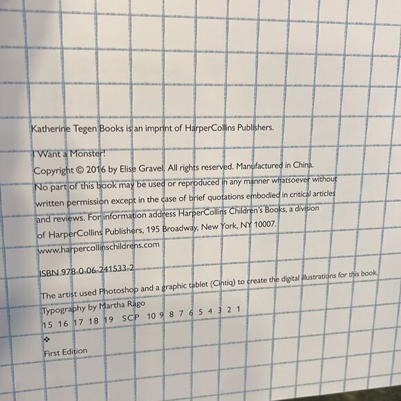 I Want a Monster! by Elise Gravel Hardcover Book with little monster plush - Picture 9 of 11